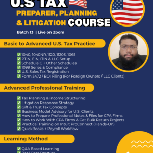 U.S Tax Preparer, Planning & Litigation Course